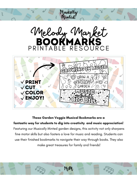 Melody Market: Music Bookmarks DIGITAL DOWNLOAD