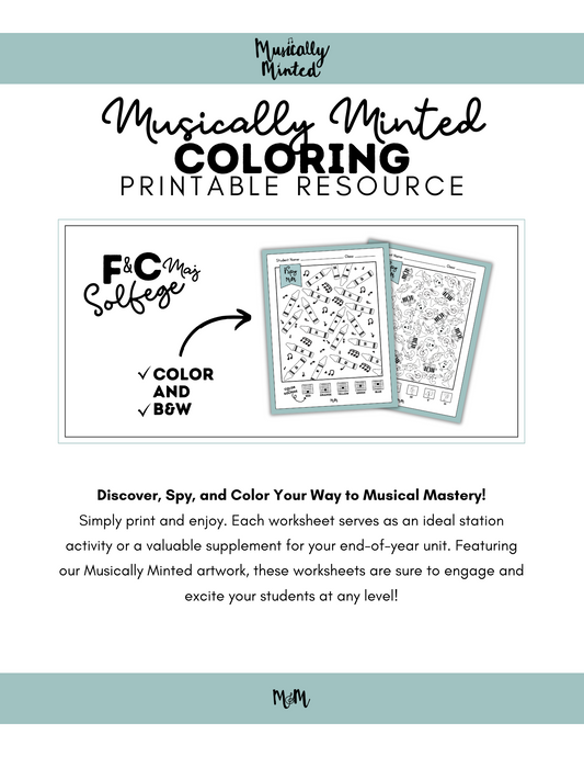 Musically Minted: iSpy Music Search and Color Printable DIGITAL DOWNLOAD
