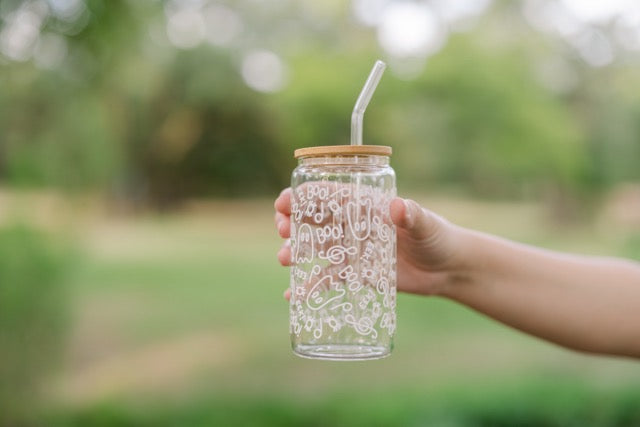 Neon Ghosts Glass Can