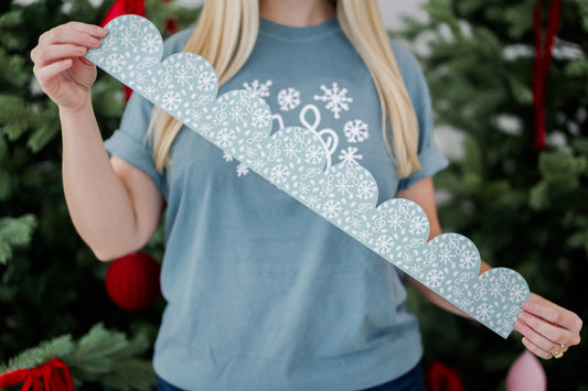 Let It Snow Scallop Bulletin Board Border