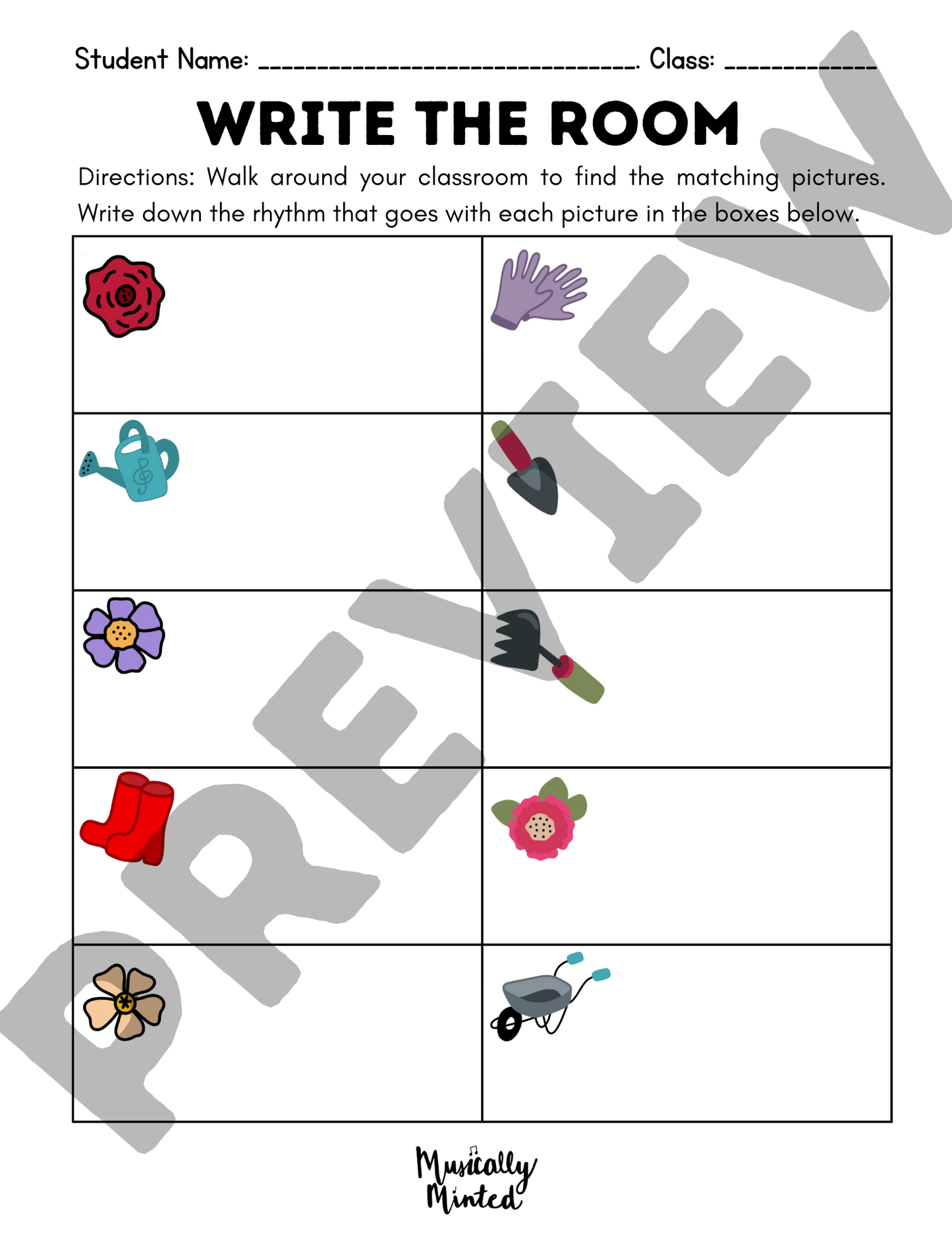 Spring Garden: Solfege Search | Level 2 | Melody Write the Room | Music Activity DIGITAL DOWNLOAD