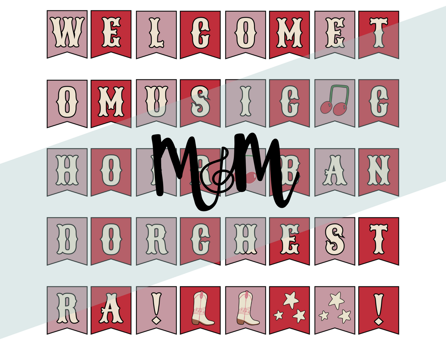 Pink Cowgirl: Welcome Banner DIGITAL DOWNLOAD