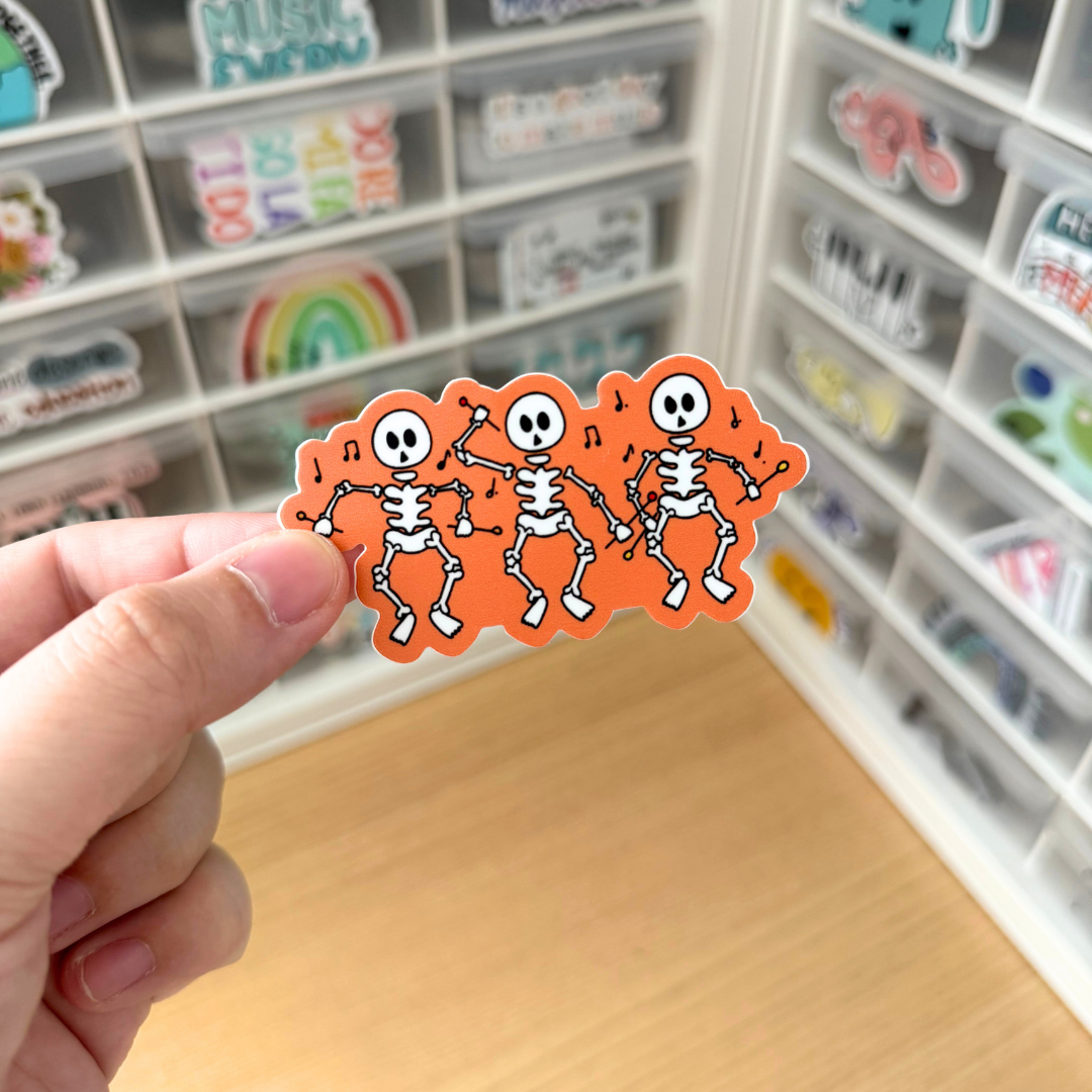 Marimba Skeletons Sticker