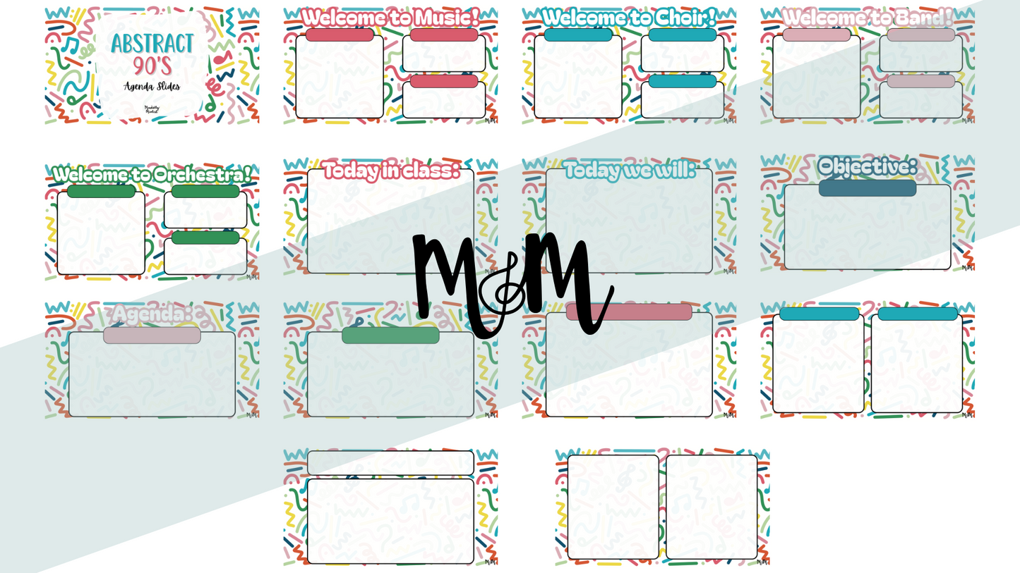 Abstract 90's: Agenda Slides DIGITAL DOWNLOAD