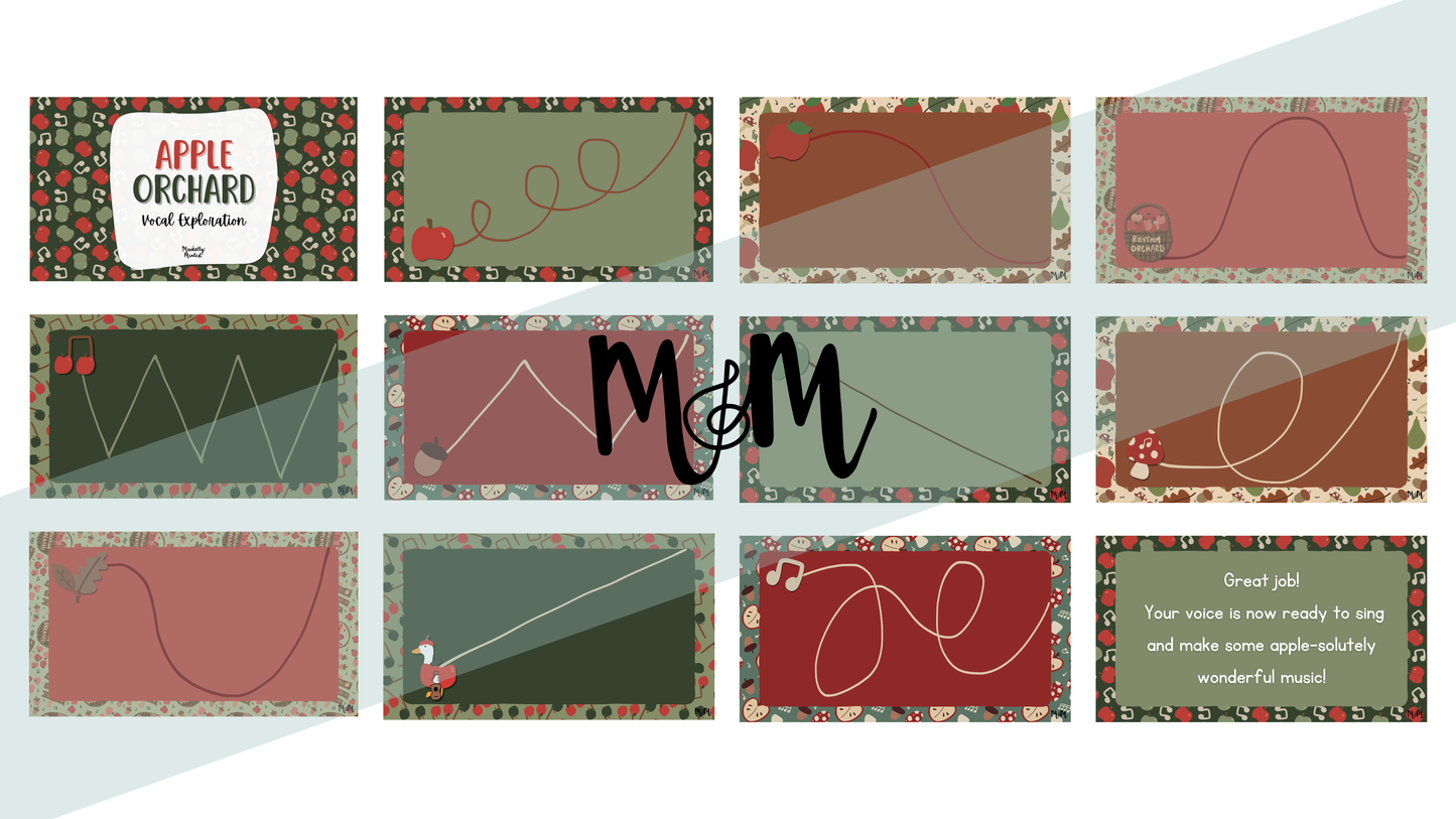 Apple Orchard | Vocal Exploration | Google Slides | Fall Music Class Activity | Vocal Warm-up
