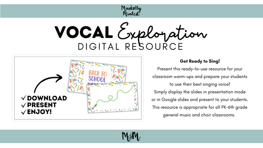Welcome Back to Music: Vocal Exploration Slides Google Slide Digital Resource DIGITAL DOWNLOAD