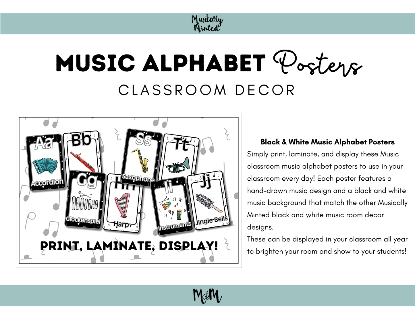 Concert Black: Music Alphabet DIGITAL DOWNLOAD