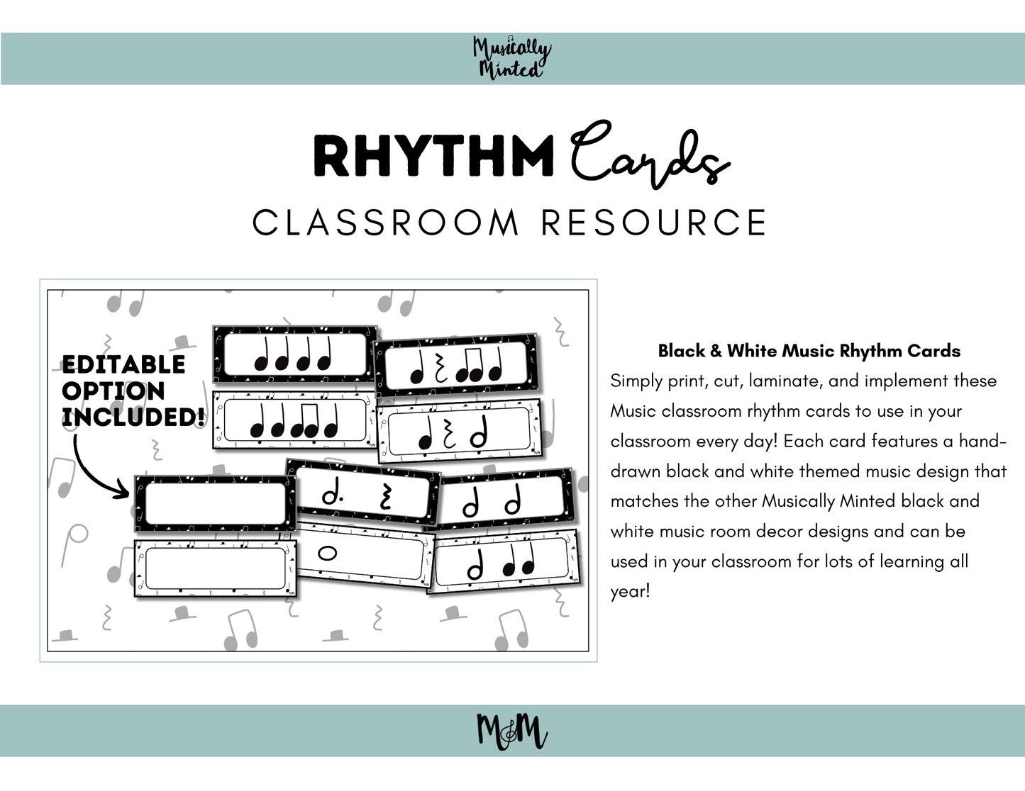 Concert Black: Rhythm Cards DIGITAL DOWNLOAD
