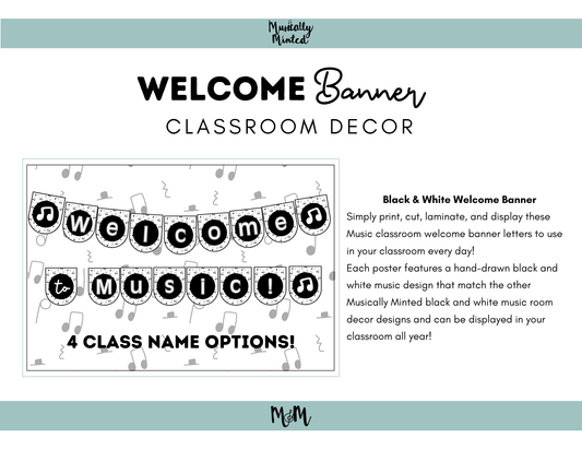 Concert Black: Welcome Banner DIGITAL DOWNLOAD