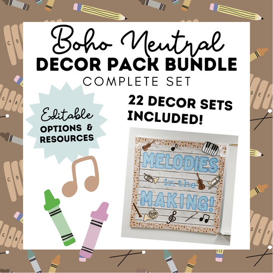 Boho Neutral COMPLETE Decor Bundle *DIGITAL DOWNLOAD*