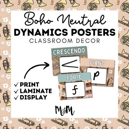 Boho Neutral: Solfege Posters DIGITAL DOWNLOAD
