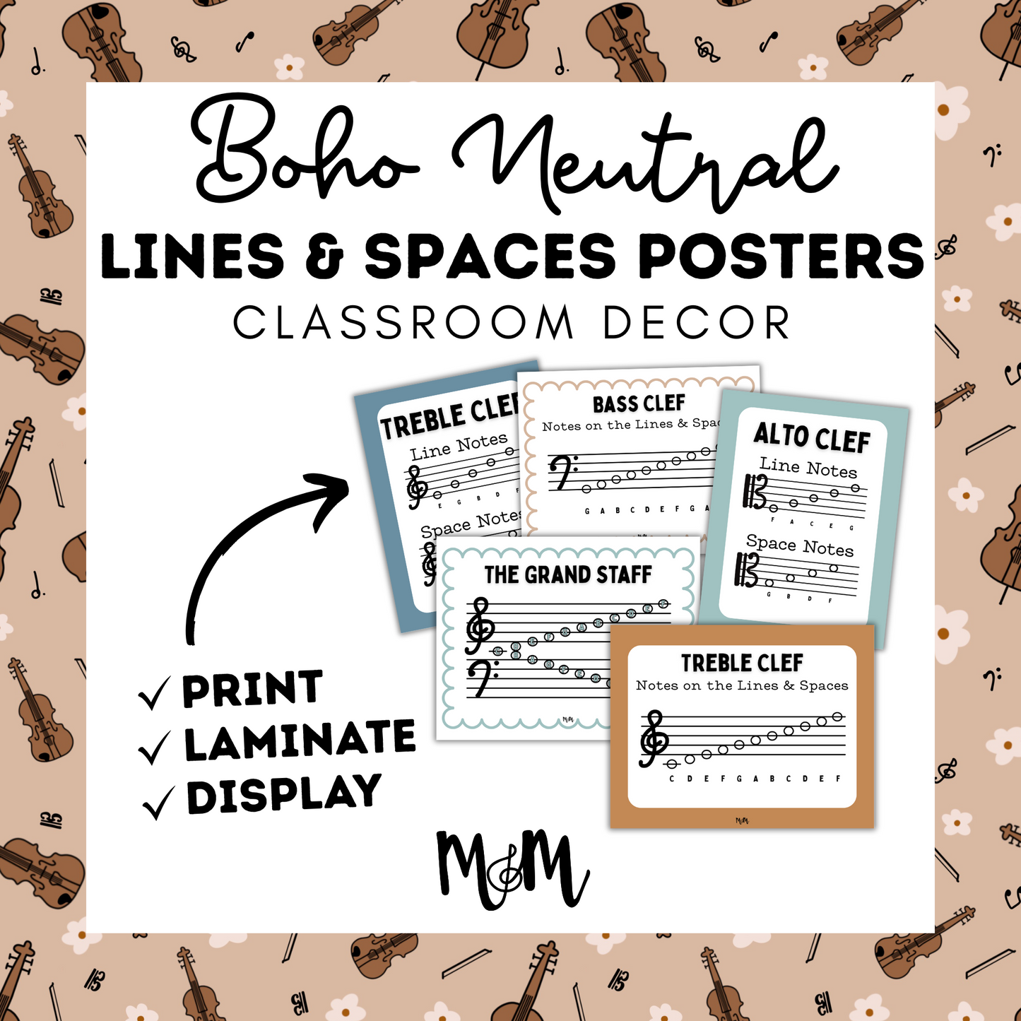 Boho Neutral: Lines & Spaces Posters DIGITAL DOWNLOAD