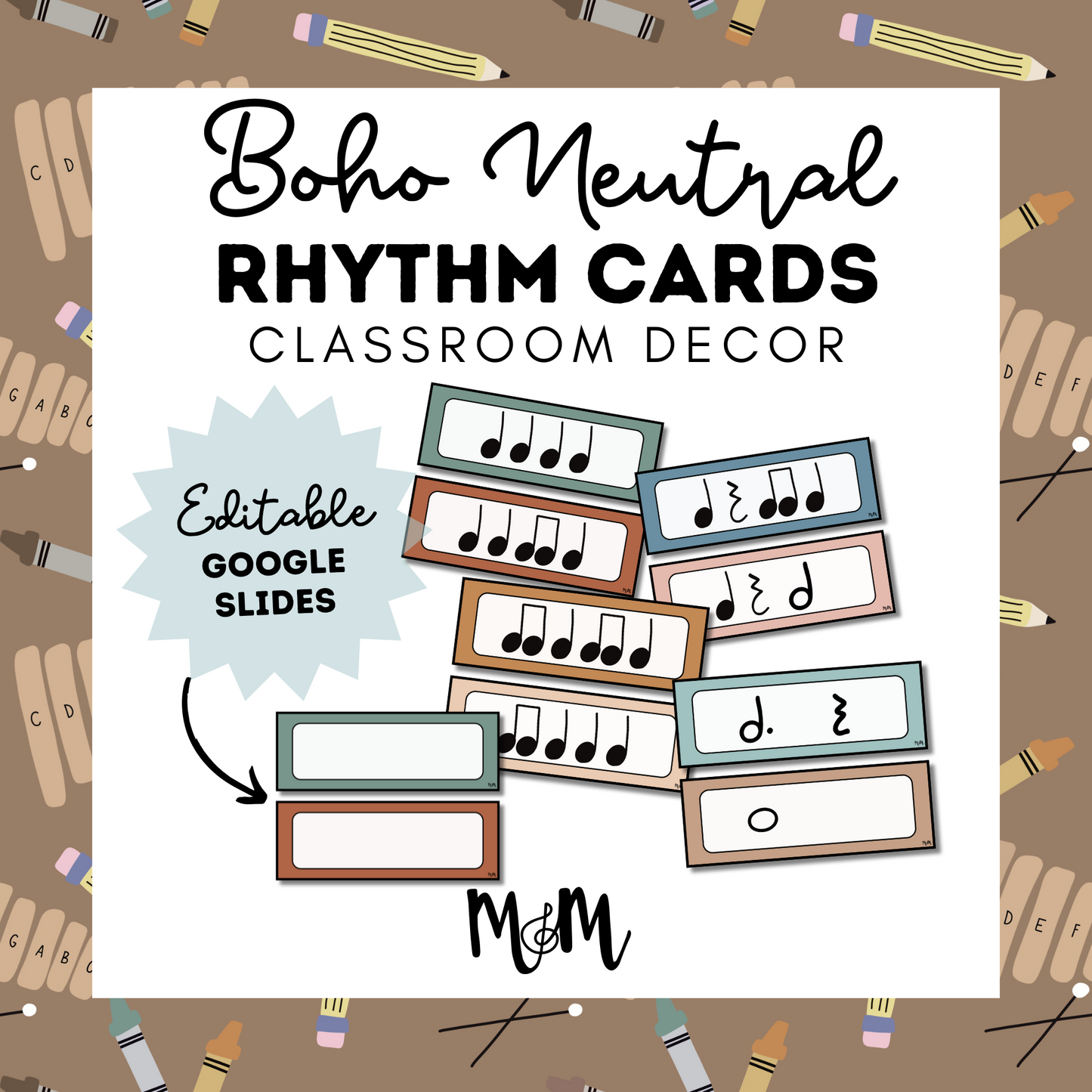 Boho Neutral: Rhythm Cards DIGITAL DOWNLOAD