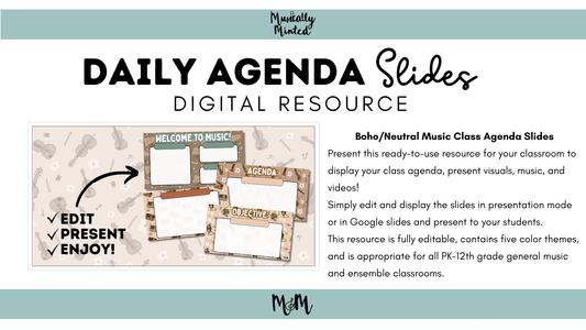 Boho Neutral: Agenda Slides DIGITAL DOWNLOAD
