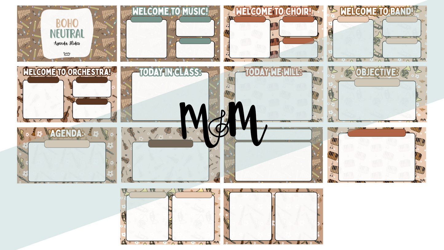 Boho Neutral: Agenda Slides DIGITAL DOWNLOAD