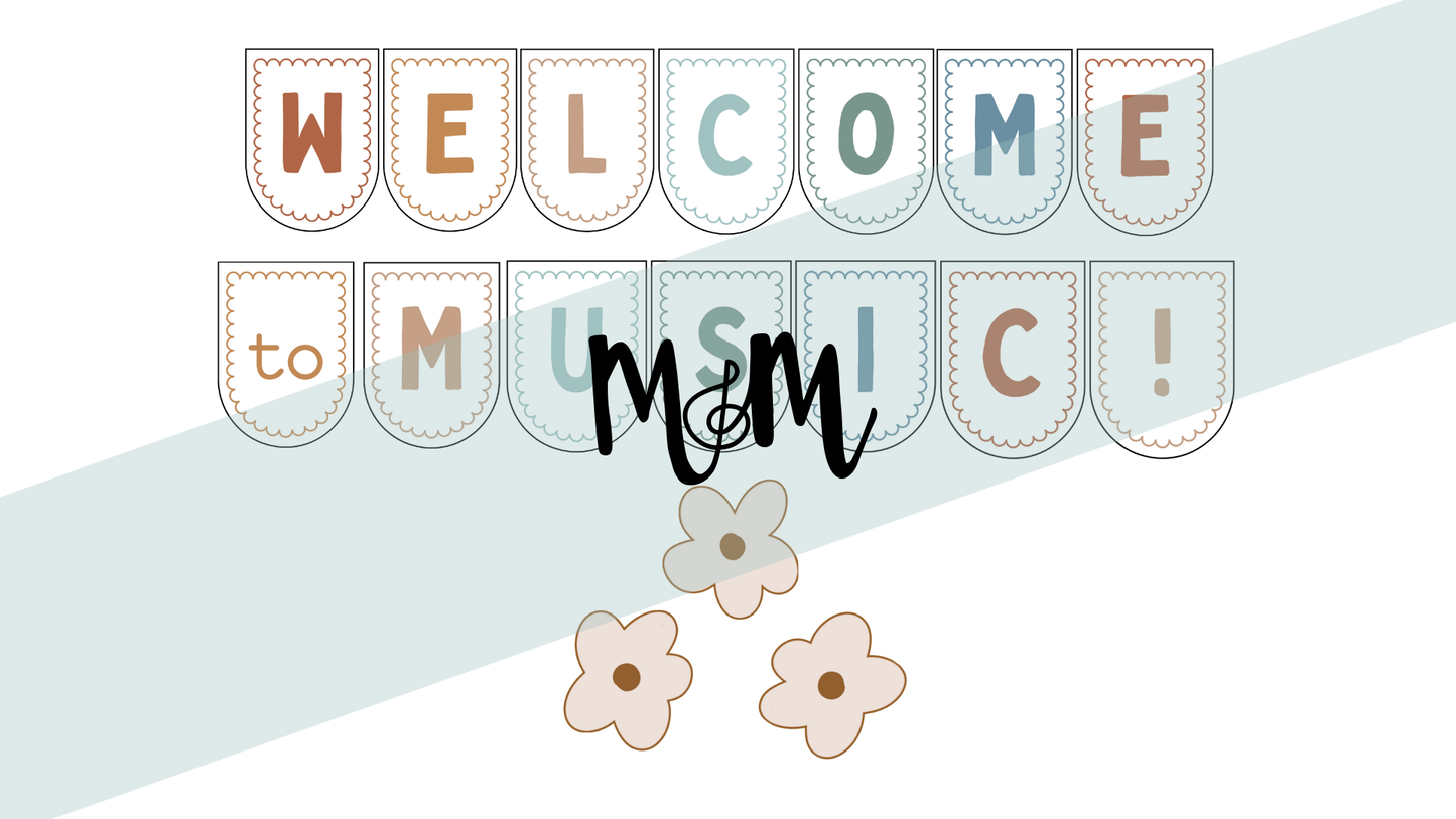 Boho Neutral: Welcome Banner DIGITAL DOWNLOAD