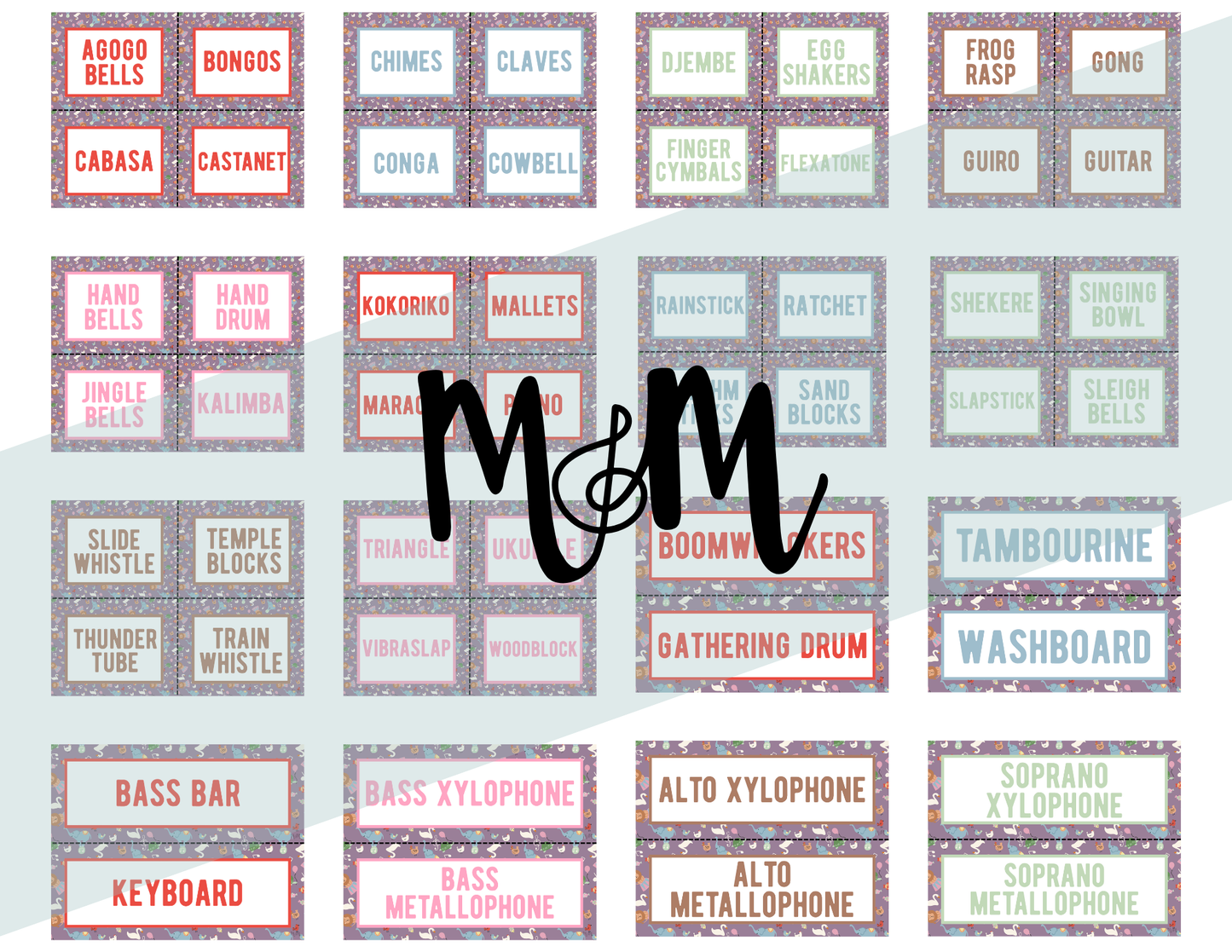 Carnival of Music: Instrument Labels | Music Classroom Decor