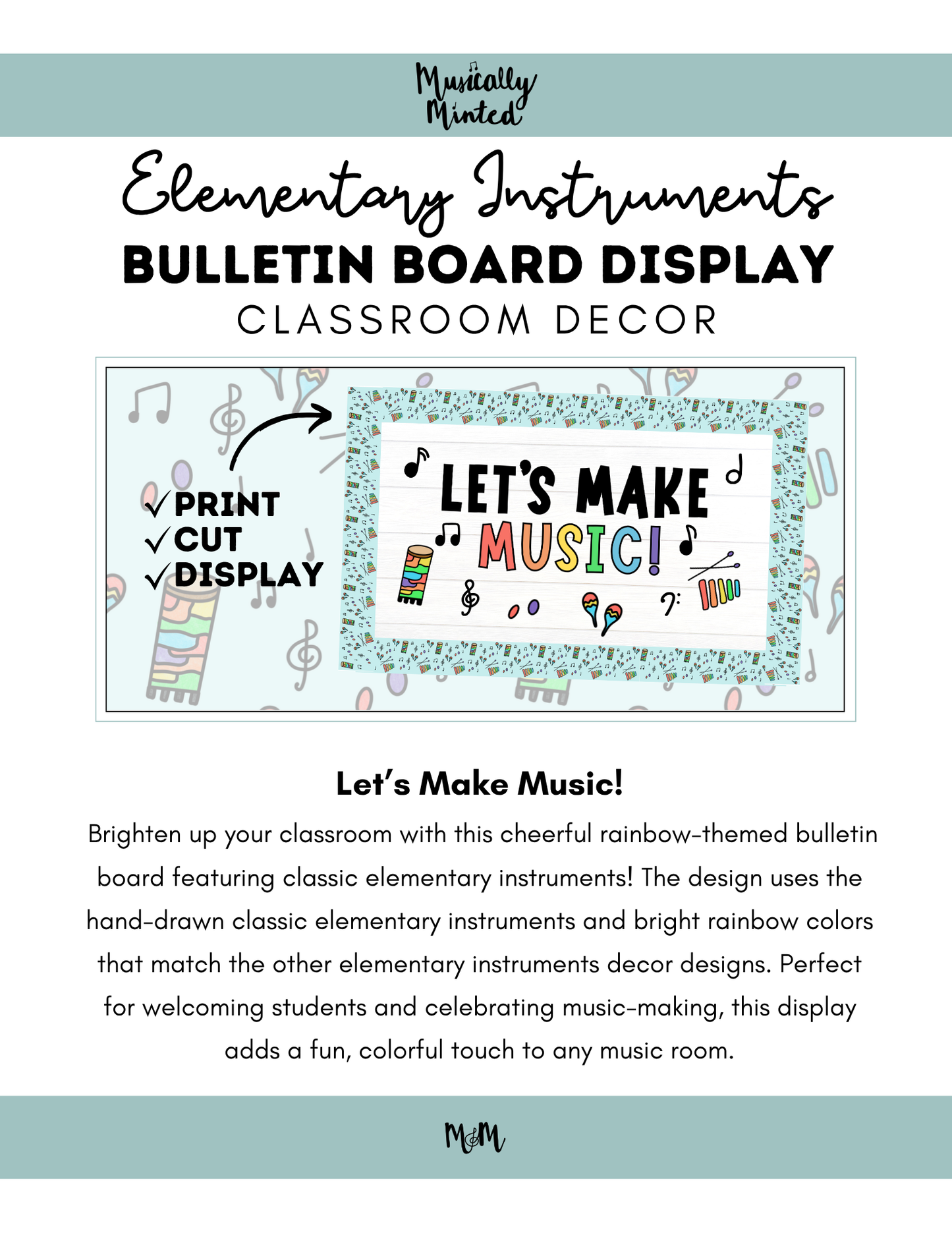 Elementary Instruments: Bulletin Board DIGITAL DOWNLOAD