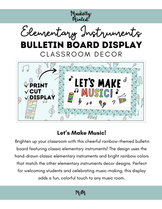 Elementary Instruments: Bulletin Board DIGITAL DOWNLOAD