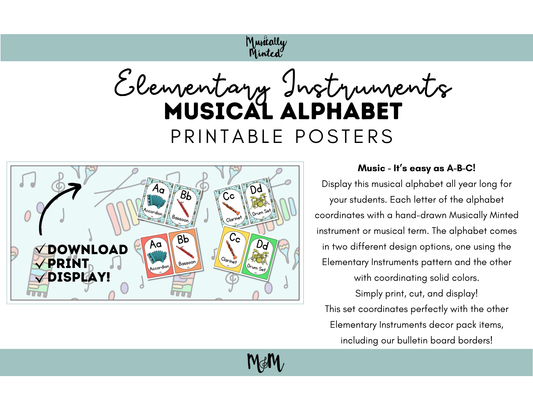 Elementary Instruments: Music Alphabet DIGITAL DOWNLOAD