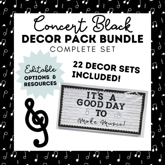 Concert Black COMPLETE Decor Bundle DIGITAL DOWNLOAD