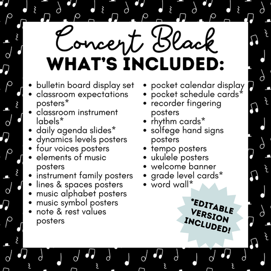 Concert Black COMPLETE Decor Bundle DIGITAL DOWNLOAD