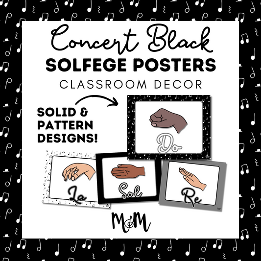 Concert Black: Solfege Posters DIGITAL DOWNLOAD