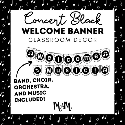 Concert Black: Welcome Banner DIGITAL DOWNLOAD