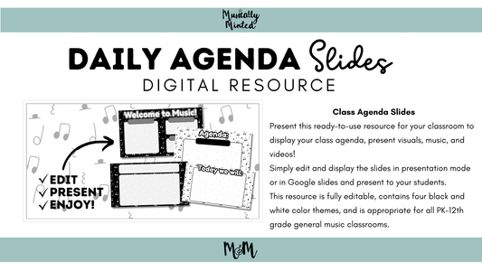 Concert Black: Agenda Slides DIGITAL DOWNLOAD