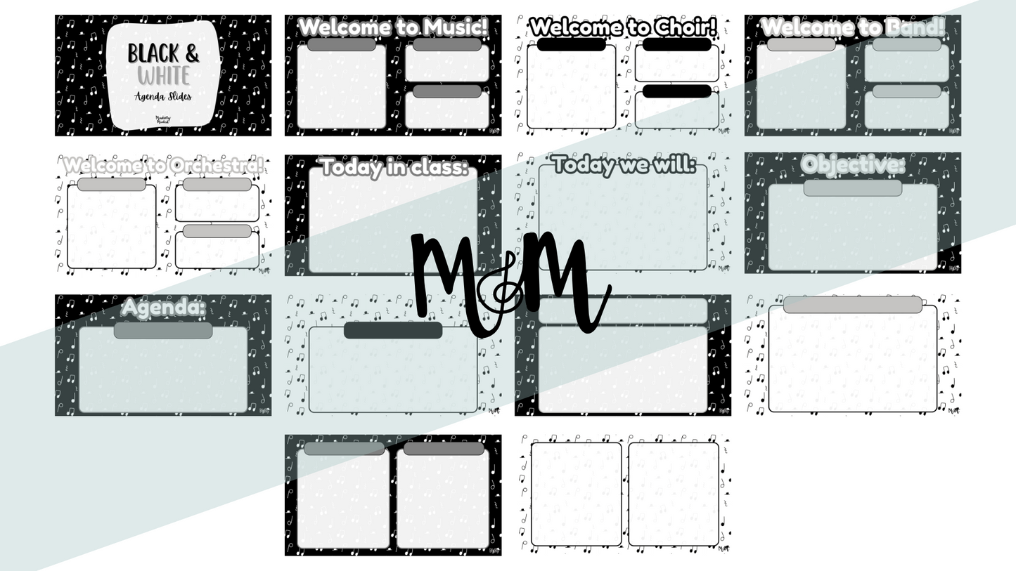 Concert Black: Agenda Slides DIGITAL DOWNLOAD