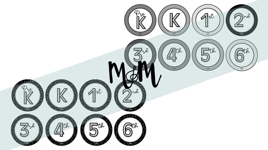 Concert Black: Grade Level Labels DIGITAL DOWNLOAD