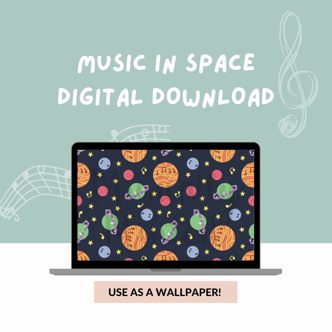 Music In Space Wallpaper DIGITAL DOWNLOAD