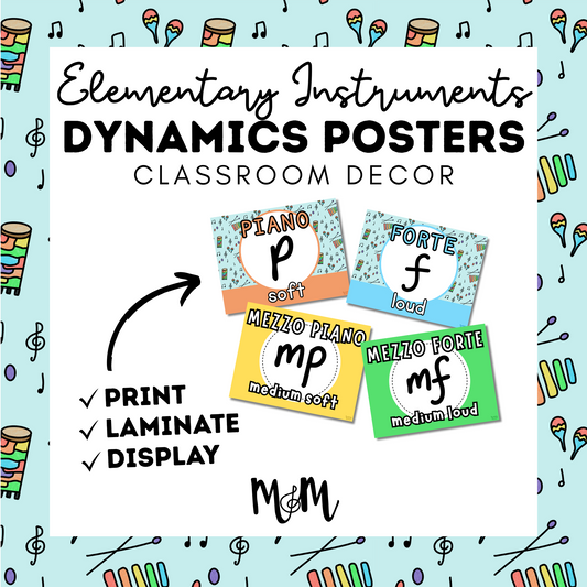 Elementary Instruments: Dynamic Posters DIGITAL DOWNLOAD