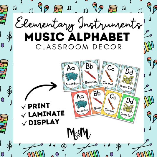 Elementary Instruments: Music Alphabet DIGITAL DOWNLOAD