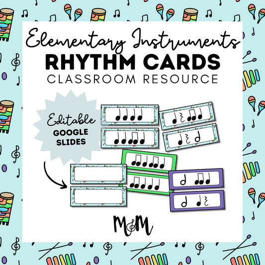 Elementary Instruments: Rhythm Cards DIGITAL DOWNLOAD