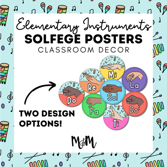 Elementary Instruments: Solfege Posters DIGITAL DOWNLOAD
