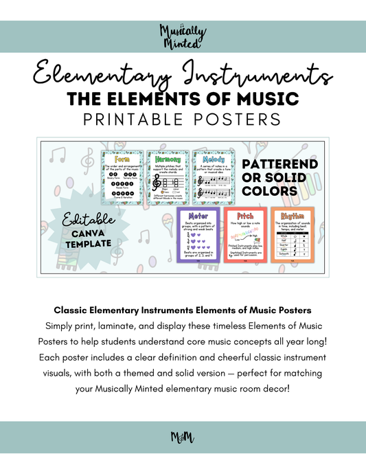 Elementary Instruments: Elements of Music DIGITAL DOWNLOAD