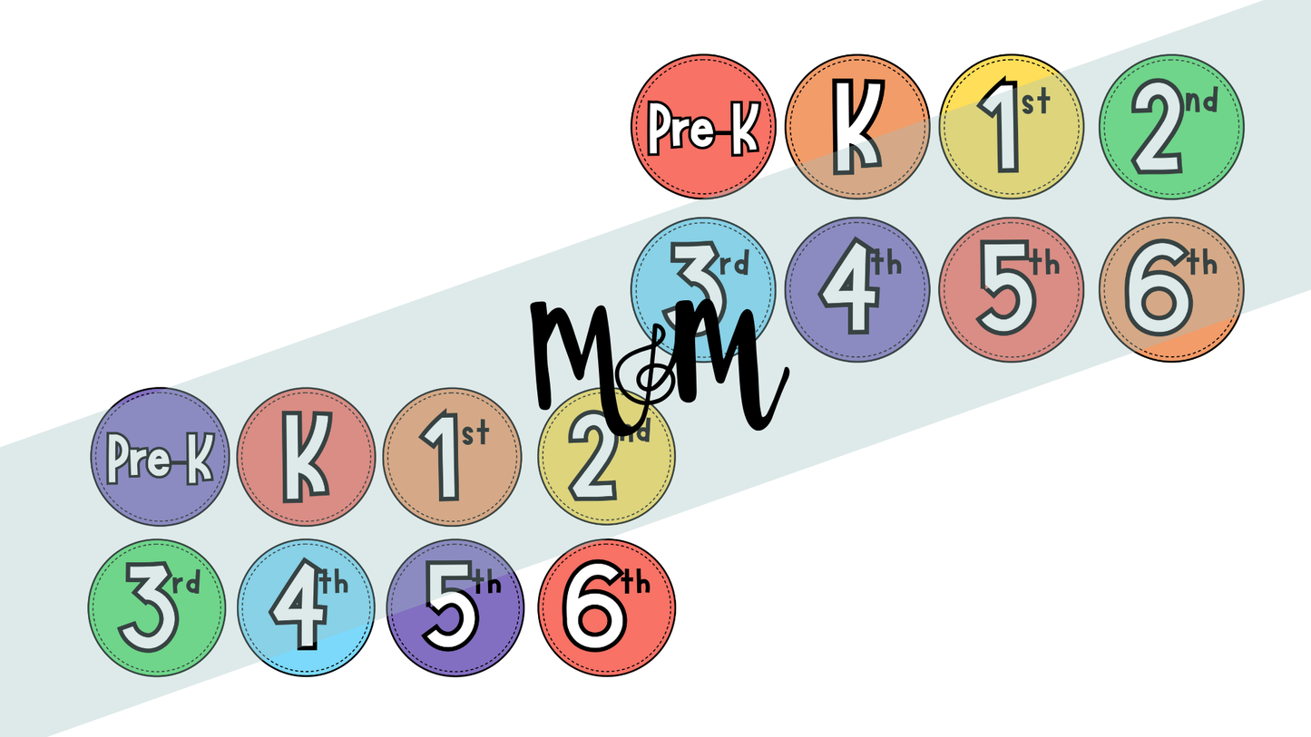 Elementary Instruments: Grade Level Labels DIGITAL DOWNLOAD