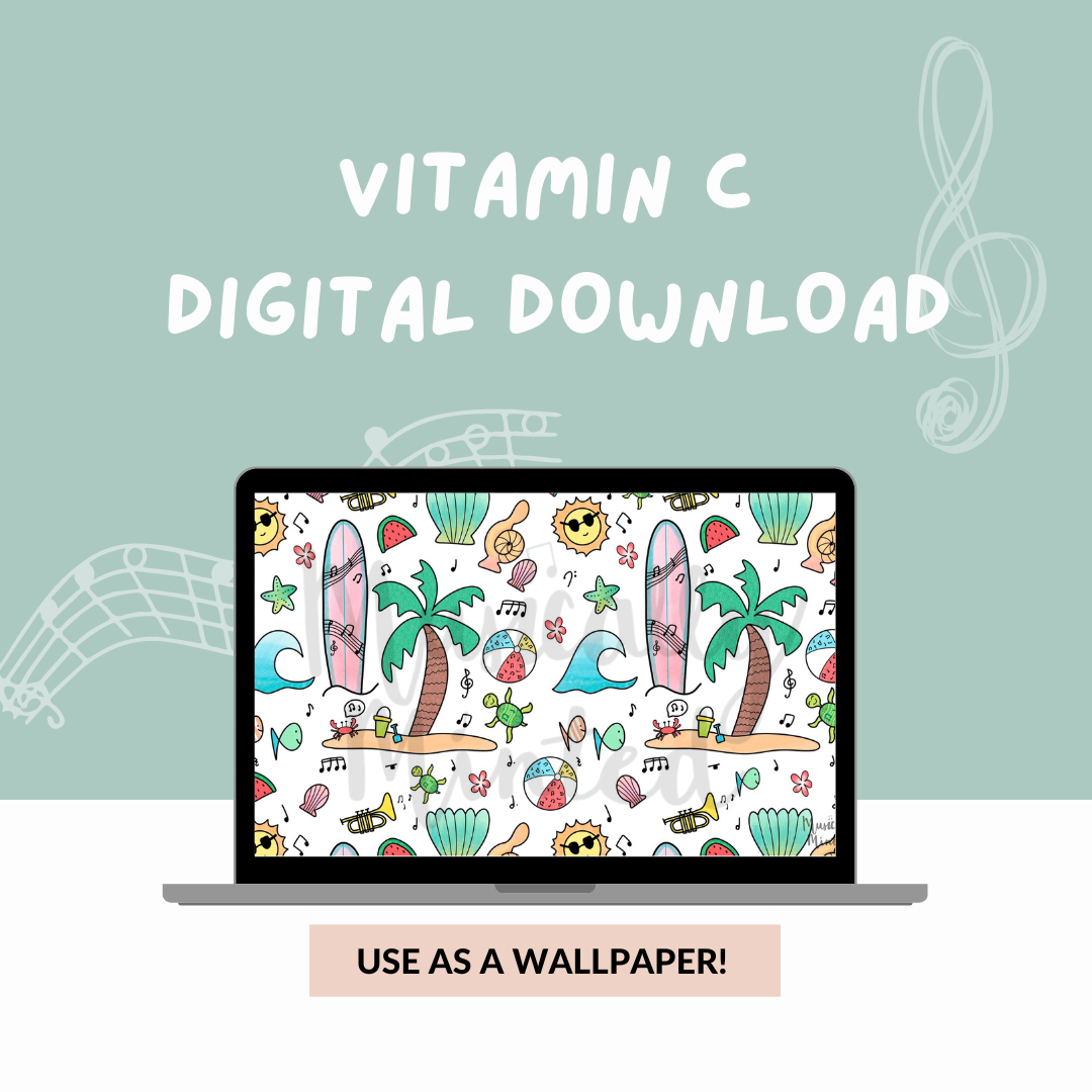 Vitamin C Wallpaper DIGITAL DOWNLOAD