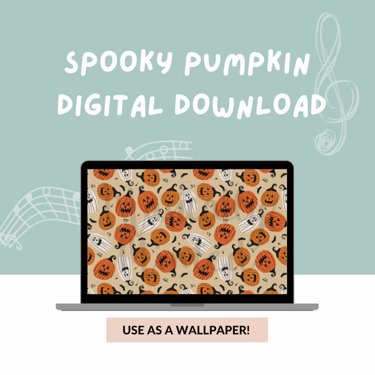 Spooky Pumpkin Wallpaper DIGITAL DOWNLOAD