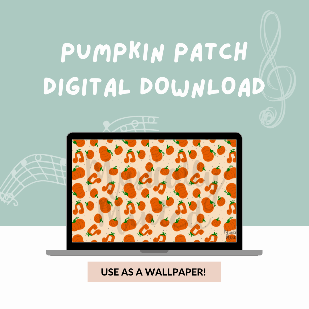 Pumpkin Patch Wallpaper DIGITAL DOWNLOAD