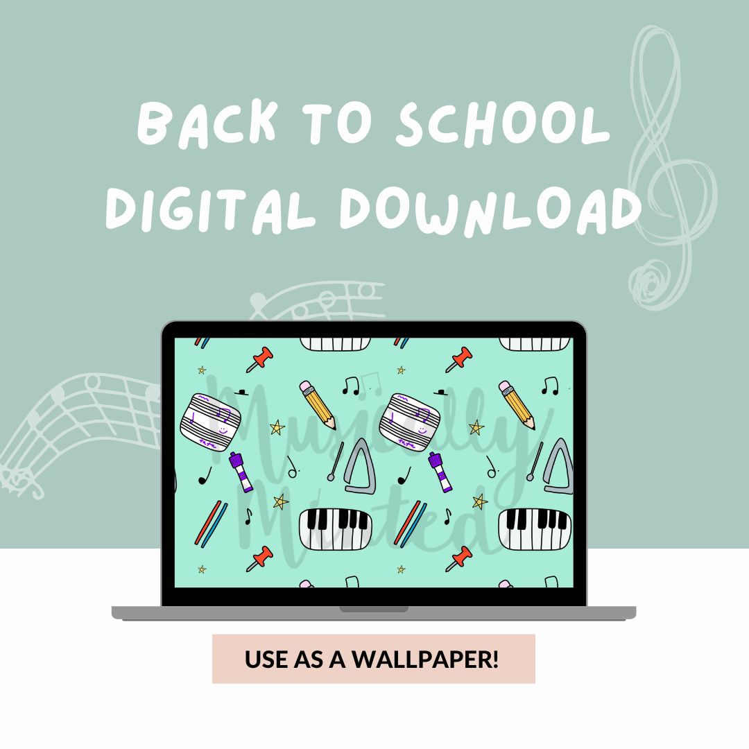 Back to School Wallpaper DIGITAL DOWNLOAD
