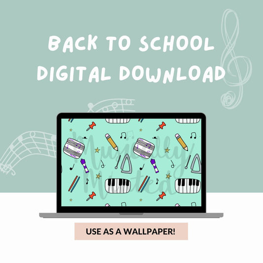 Back to School Wallpaper DIGITAL DOWNLOAD