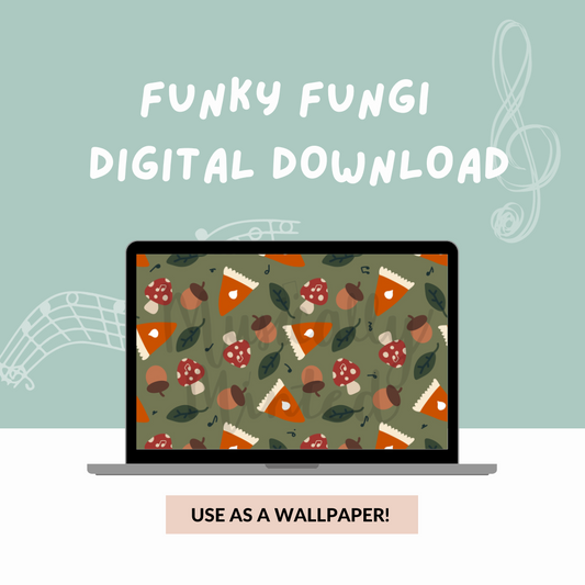 Funky Fungi Wallpaper DIGITAL DOWNLOAD