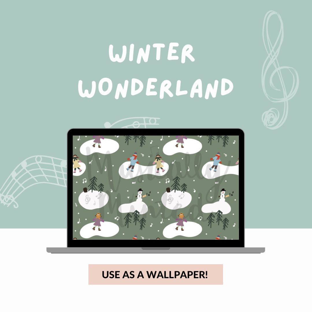 Winter Wonderland Wallpaper DIGITAL DOWNLOAD