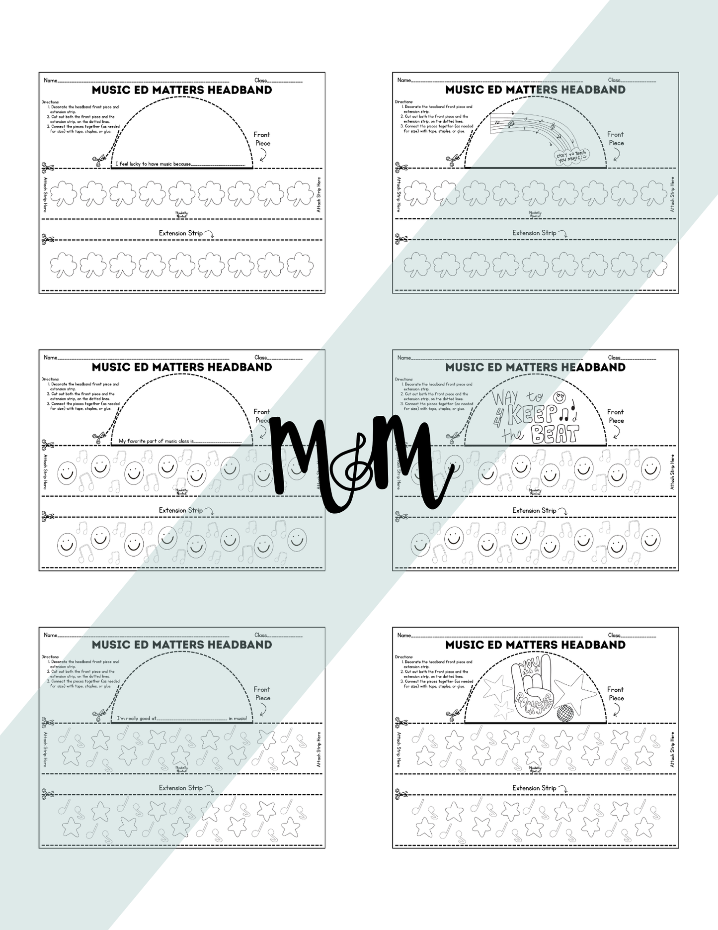 Music Ed Matters Headbands | Music Class Craft & Advocacy Activity DIGITAL DOWNLOAD