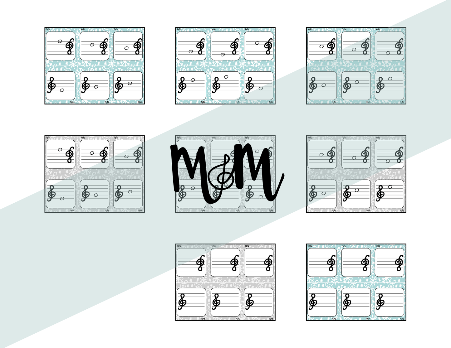 Winter Boom Clap Snatch | Treble Clef Edition | Music Game DIGITAL DOWNLOAD