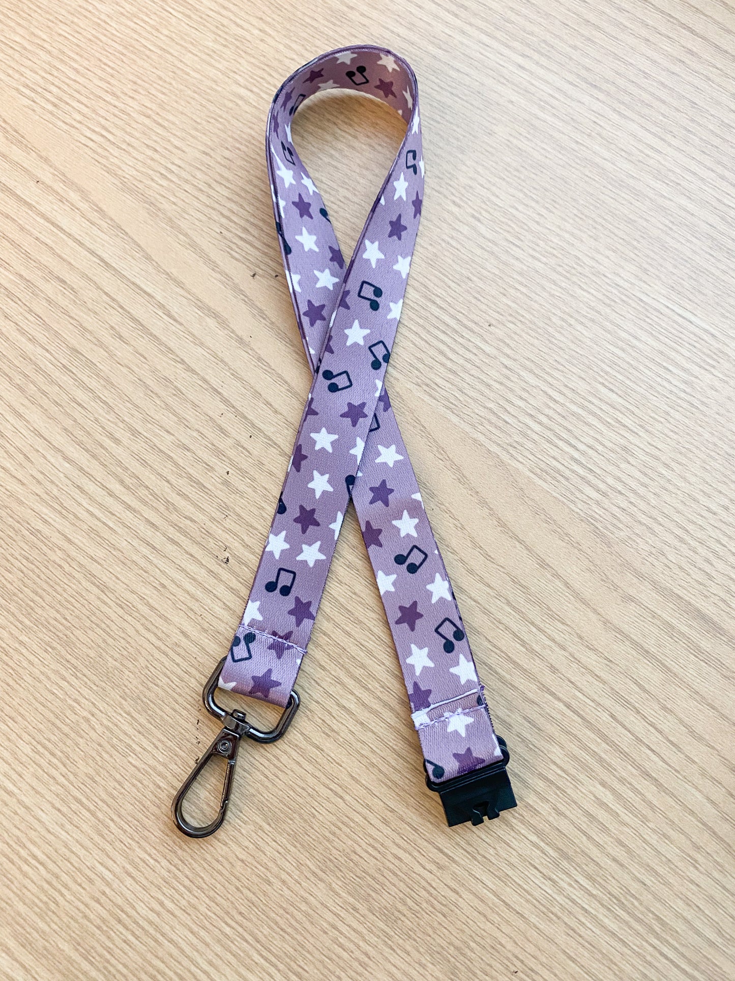 Purple Stars Lanyard