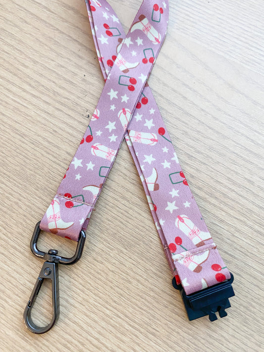 Pink Cowgirl Lanyard