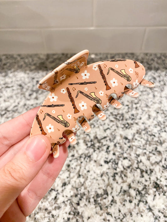 Boho Woodwind Claw Clip